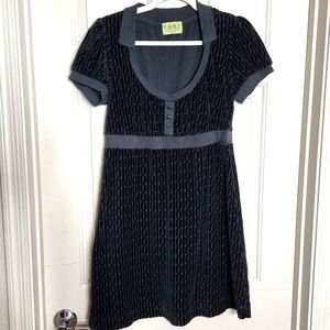 Juicy Couture Black Velour Dress Size L